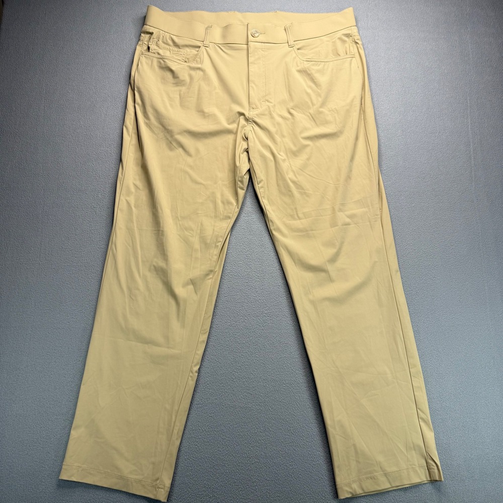 Callaway Golf Pants Men 38x30 Beige Performance Stretch Flat Front Straight Leg
